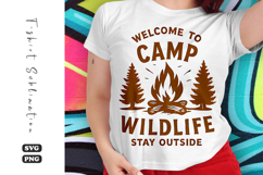 Welcome to Camp Wildlife Stay Outside SVG | Camping T-Shirt Product Image 1