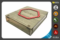 Wooden Desk Clock With Mechanism Box, Laser Cut File Product Image 6