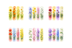 Watercolor Floral Brushstroke Clipart Product Image 6