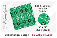 2 Cozy Christmas Knitted Designs - Sublimation Square Pillow Product Image 6