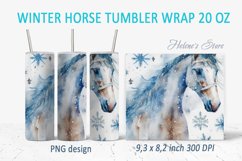 Winter horse tumbler | Horse Tumbler | Tumbler 20 oz Product Image 1