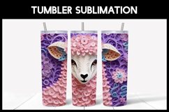 6 3D Sheep Tumbler Sublimation |3D Tumbler Wrap Product Image 7
