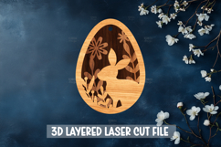3D Layered Easter Egg Laser Cut File,Template for Cutting Product Image 1