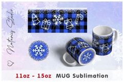 3 Christmas Buffalo Plaid designs - 11oz-15oz Bottom Mug. Product Image 2