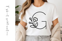 Alphabet, Letters, Monogram, Black flowers Product Image 1