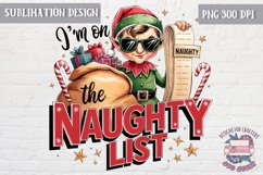 Christmas Sublimation Design PNG Funny Quote Santa Elf Lama Product Image 1