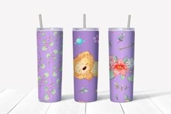 Lion sublimation design. Skinny tumbler wrap design. Product Image 6