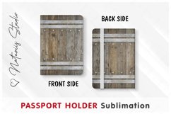Wooden Barrel pattern - Passport Holder sublimation. Product Image 3