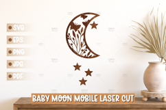 12 Moon Wall Art SVG - Moon Laser cut, Baby Room Home Decor Product Image 7