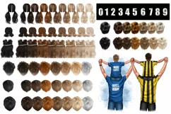 Football soccer clipart father and son daughter Product Image 9