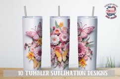 3D Butterfly Sublimation bundle paper cut Tumbler Wrap 20 OZ Product Image 7