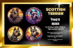 Scottish Terrier Dog Stained Glass - 04 Variations Product Image 1