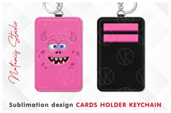 Funny Monster Design - Cards Holder Keychain Product Image 1