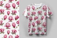 Pink Magnolia Watercolor Pattern Set Product Image 6