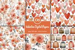 Boho Valentines Seamless Paper - Valentines Pattern Product Image 1