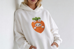 Knitted Easter Bunny Carrot PNG Product Image 6