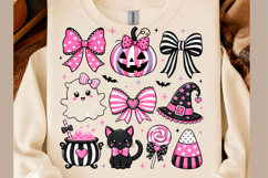 Pink Halloween Bow Clipart PNG Product Image 1