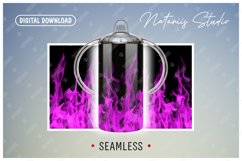 2 Pink Fire Sublimation Patterns - 12 oz Sippy Cup. Product Image 3