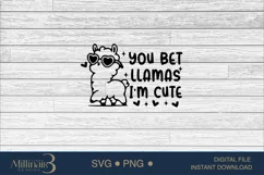 You Bet Llamas I'm Cute Zoo Animals SVG Product Image 6