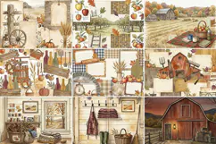 Autumn Farm Junk Journal Digital Paper| Junk Journal Product Image 7