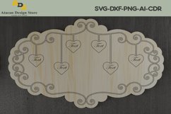 Family Names Keepsake Sign / Personalise Family Members 274 Product Image 6