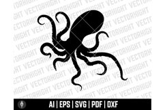 Octopus shapes SVG, Octopus Shape Ai, Eps, Pdf, Dxf. Octopus Product Image 4