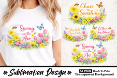 Spring is in the Air Floral Sublimation Design Product Image 1
