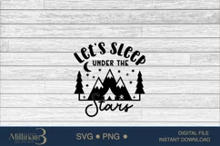 Let's Sleep Under The Stars Svg,Camping Tent PNG , Camping Product Image 6