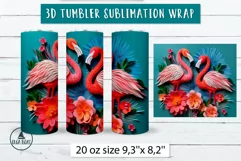 Tropical tumbler wrap | 3d sublimation tumbler designs Product Image 4