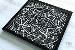 3D Mandala Pattern Shadow Box Mandala SVG DXF - M257 Product Image 5