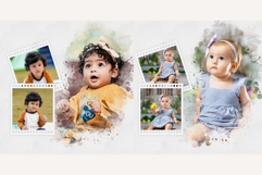 Watercolor Photo Frame Collage Art Effect Product Image 3