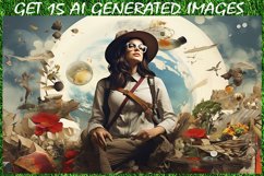 COLLAGE OF ADVENTURERS - Pack of 15 Printable images AI Product Image 6