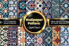 Wallpaper Pattern Digital Papers, Pattern Design Product Image 1