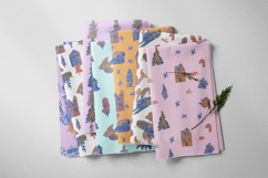 Wax Crayons North Pole Express Seamless Patterns Product Image 5