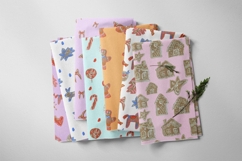 Wax Crayons Gingerbread Land Seeamless Patterns Product Image 5