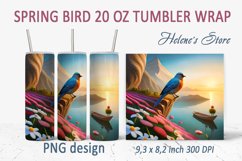 Spring bird tumbler wrap | Tumbler sublimation 20 oz Product Image 13