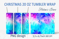 Christmas tumbler wrap | Blue tumbler png | 20 oz tumbler Product Image 1