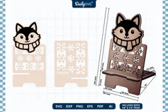 Cute Winter Animal Phone Holder SVG | Cozy Desk Stand Product Image 2