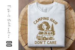 Camping Hair Don’t Care Camper Van PNG Product Image 1