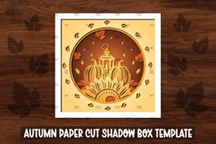 9 Autumn Gnome Paper Cut Shadow Box, Autumn Paper Cut Product Image 7