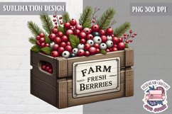 Christmas Farm Fresh Sublimation PNG Cozy Winter Clipart Product Image 1