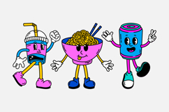 15 Retro Cartoon Fast Food Character Designs Product Image 6
