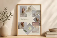 Asymmetrical Angled Stacked Photo Collage | Editable Canva Product Image 6