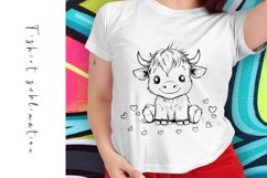 Highland Cow SVG Design for T-Shirts and Mugs Product Image 1