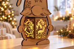 Christmas Gnome Lantern SVG Laser Cut Files Product Image 3