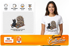 Funny Housekeeping Cat Decor Sublimation PNG Product Image 1