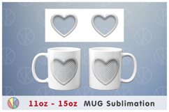 3D Heart Hole Photo Frame Pattern - 11oz-15oz Mug. Product Image 2