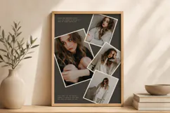 Moody Portrait Photo Collage Template | Editable Canva Product Image 6