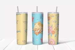 Cute Fish sublimation design. Skinny tumbler wrap design. Product Image 6