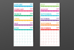 2029 Square Serif Bold COLOR 12x12 Calendar Template Product Image 2